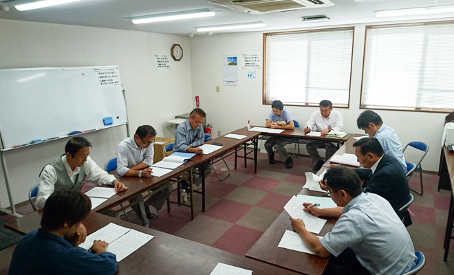 年4回開催される営業所ごとの事故防止委員会