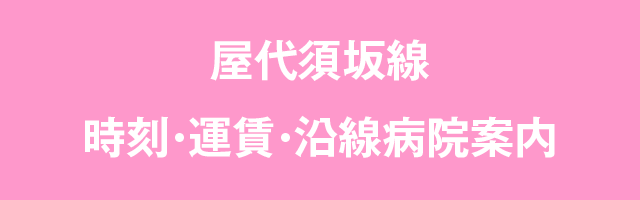 屋代須坂線　時刻・運賃・沿線病院案内